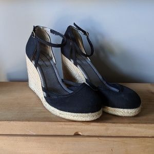 Never worn canvas wedges - size 9